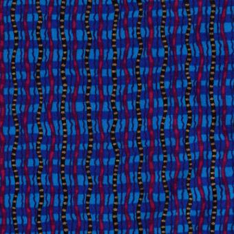 Ethnic Wavy Stripe, Blau 