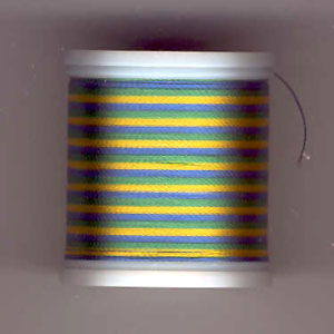 Rayon Garn, Multicolor Grn/Blau/Gelb 2146, No. 40, 200m 