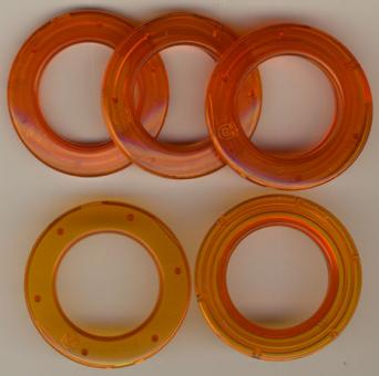 Taschenringe, Taschensen, Orange-Transparent, 28mm 