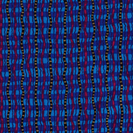 Ethnic Wavy Stripe, Blau 
