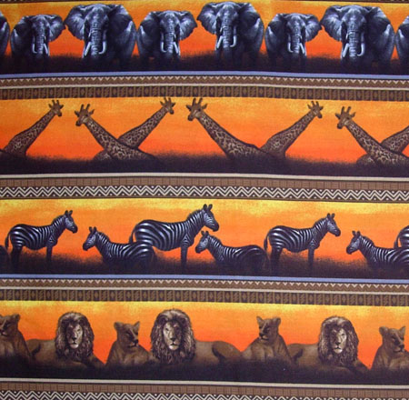 Serengeti-Quilt, Bordüre, Orange 
