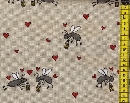 Baumwoll-Leinen Bees in Love 