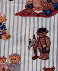 Teddy Bears, blau gestreift 