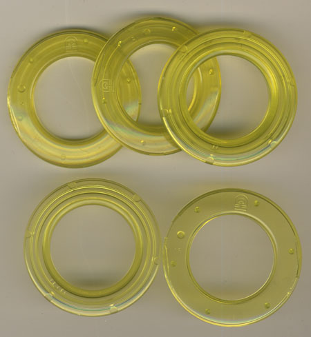 Taschenringe, Taschensen, Gelb-Transparent, 28mm 