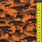 Serengeti-Quilt, Tiere Allover, Orange 